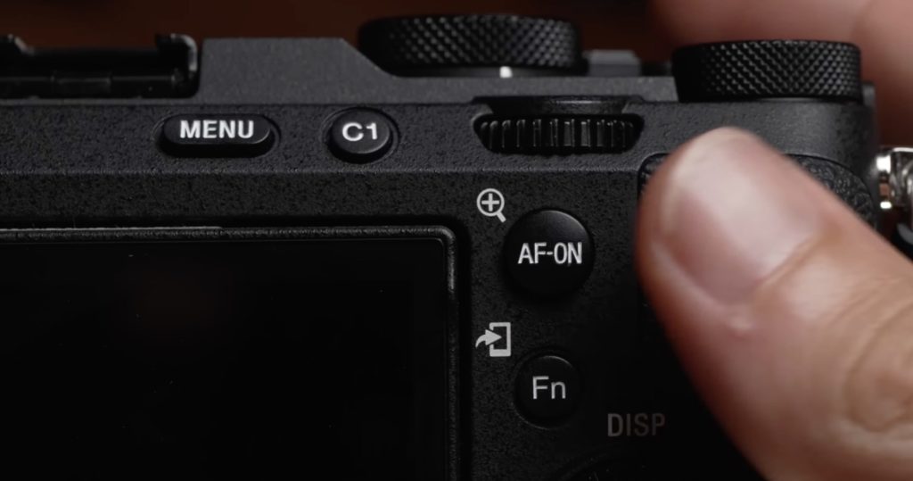 bouton AF-on back button focus sur appareil Sony