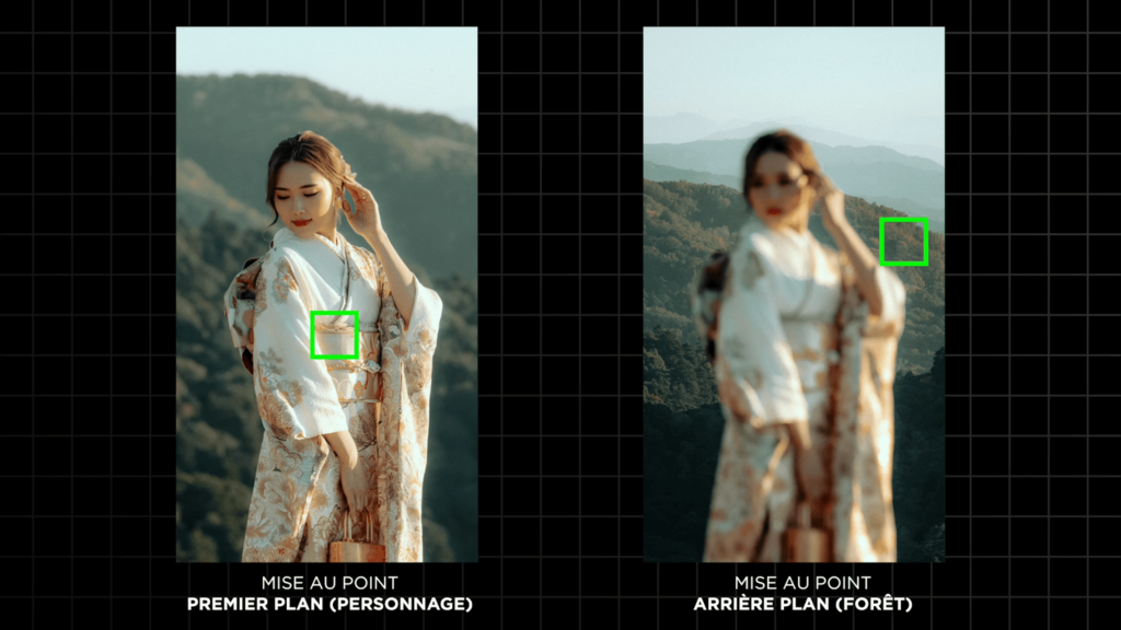 mise au point premier plan contre arriere plan