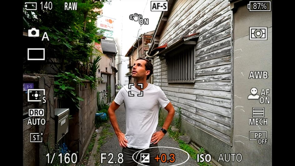 lire la compensation d'exposition sur son écran