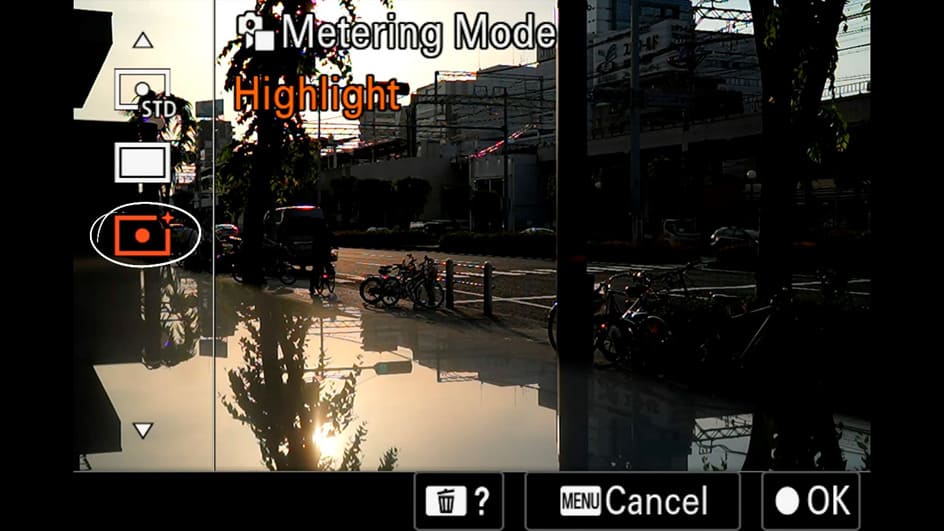 mode de mesure hautes lumieres sony