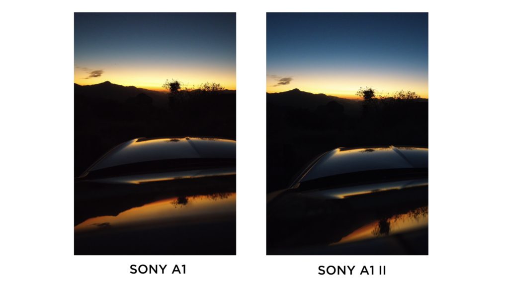 sony a1 ii test iso vs a1